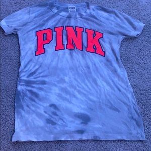 Grey and White tye-dye t-shirt from PINK